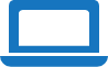 Ein schwarzer Hintergrund mit einem Laptop-Symbol in Blau.